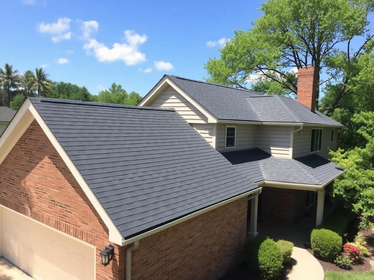 Brand new roof after restoration